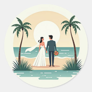 Perfect Beach Wedding Sticker