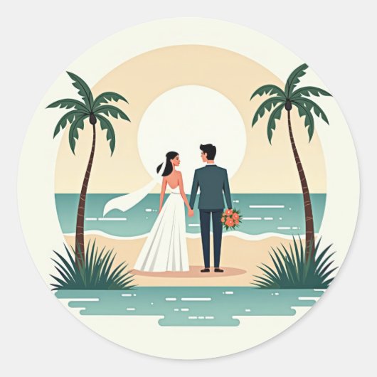 Perfect Beach Wedding Sticker (Vorderseite)