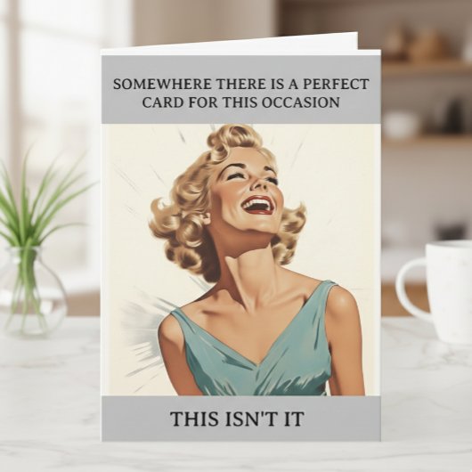 Perfect card Funny Humor Retro Karte