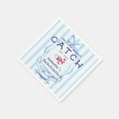 Perfect Catch Beach Preppy Fishing Bachelorette Serviette (Ecke)
