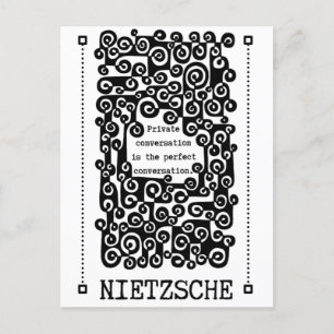 Perfect ConVERSATION Zitat von Nietzsche Postkarte