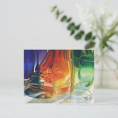 "Perfect Curves" Art Glass Watercolor Postkarte (Stehend Vorderseite)