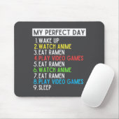Perfect Day Anime Gaming Ramen Lover Funny Eat Sle Mousepad (Mit Mouse)