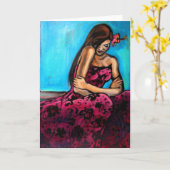 "Perfect Day" Art Print Grußkarte Karte (Gelbe Blume)