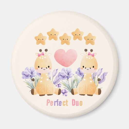 Perfect Duo | Little Couple Giraffe Magnet (Vorne)