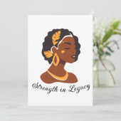 Perfect for Black History Month 2026 celebration Einladung (Stehend Vorderseite)