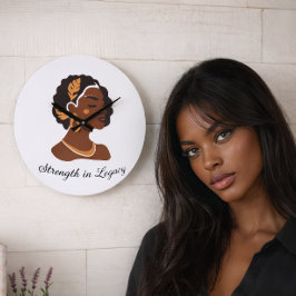 Perfect for Black History Month 2026 celebration  Große Wanduhr