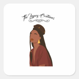 Perfect for Black History Month 2026 celebration Quadratischer Aufkleber