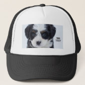 Perfect for Dog Puppy Lovers Black and White-Cap Truckerkappe (Vorderseite)