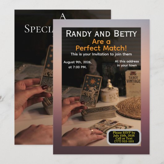 Perfect for each other Invitation Einladung (Vorne/Hinten)