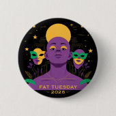Perfect for Mardi Gras 2026 Button (Vorderseite)
