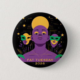 Perfect for Mardi Gras 2026 Button