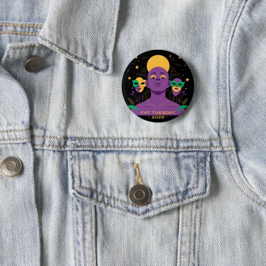 Perfect for Mardi Gras 2026 Button (Beispiel)