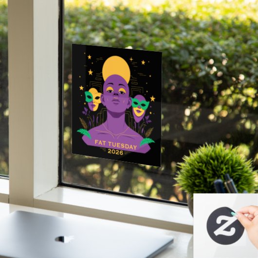 Perfect for Mardi Gras 2026 Fensteraufkleber (Büro)