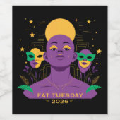 Perfect for Mardi Gras 2026 Weinetikett (Einzelnes Label)