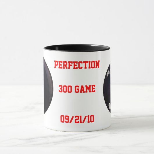 Perfect Game Score Bowling 300 Game Tasse (Zentrum)