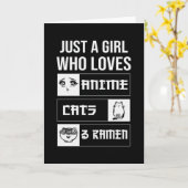 Perfect Gift Anime, Cats & Ramen Karte (Gelbe Blume)