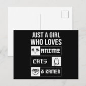 Perfect Gift Anime, Cats & Ramen Postkarte (Vorne/Hinten)