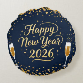 Perfect Gift for Friends for New Year Round Pillow Rundes Kissen