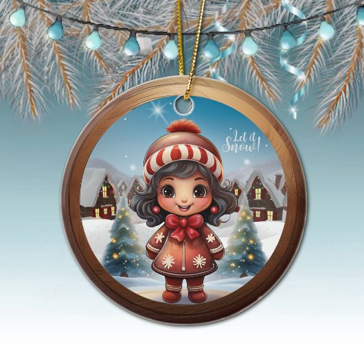 Perfect Gingerbread Girl Present for Her Unique 🎄 Keramik Ornament