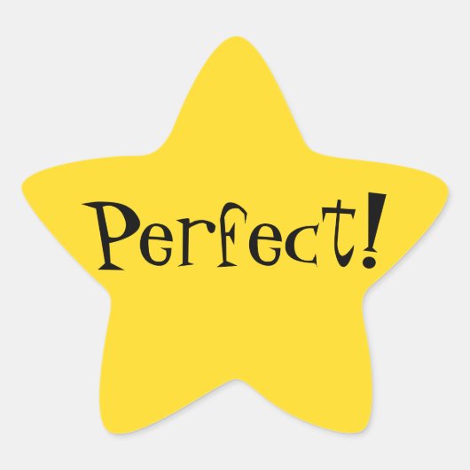 Perfect Gold Star Sticker (Vorderseite)