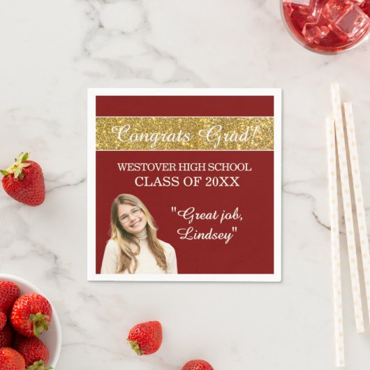 Perfect Graduation Congrats  Serviette (Beispiel)