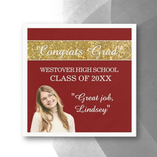 Perfect Graduation Congrats  Serviette