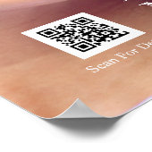 PERFECT HAIR & MAKEUP Girl Hair Salon Logo QR Code Poster (Ecke)