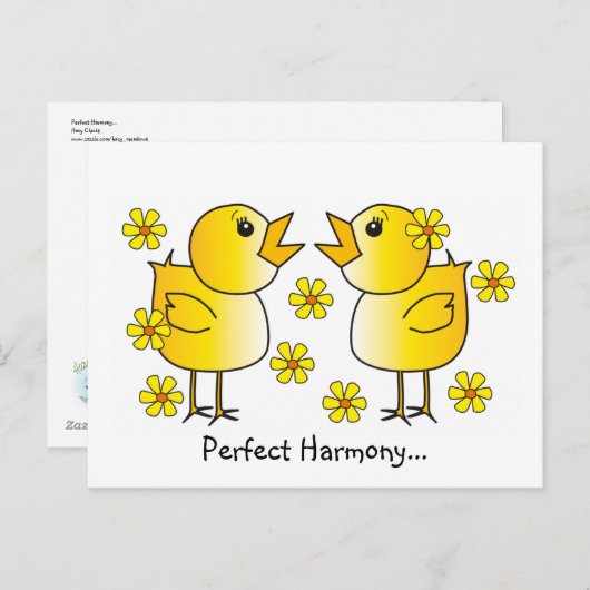 Perfect Harmony Postcard Postkarte (Vorne/Hinten)