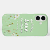 Perfect Love Casts Out Fear Floral Light Green Case-Mate iPhone Hülle (Rückseite (Horizontal))