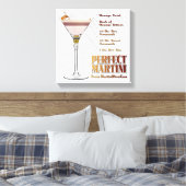 Perfect Martini Cocktail Rezept 12x12 Canvas Print Leinwanddruck (Insitu (Schlafzimmer))