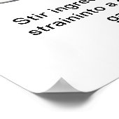 Perfect Martini Cocktail Rezept Art 16" x 20" Poster (Ecke)