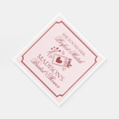 Perfect Match Bridal Shower Bachelorette Party Serviette (Ecke)