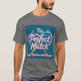 Perfect Match Burning Hearts Mens Tshirt