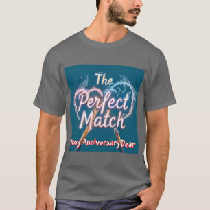 Perfect Match Burning Hearts Mens Tshirt