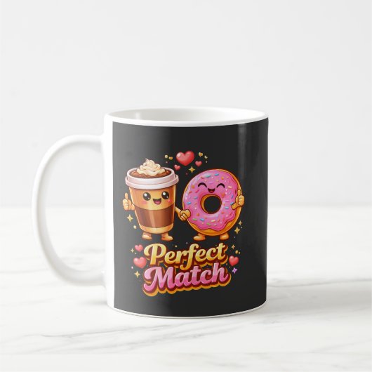 Perfect Match Coffee and Donut Cute Food Kaffeetasse (Links)