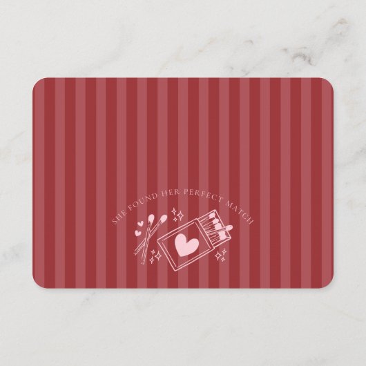 Perfect Match Made in Heaven Pink Share a Recipe Begleitkarte (Rückseite)