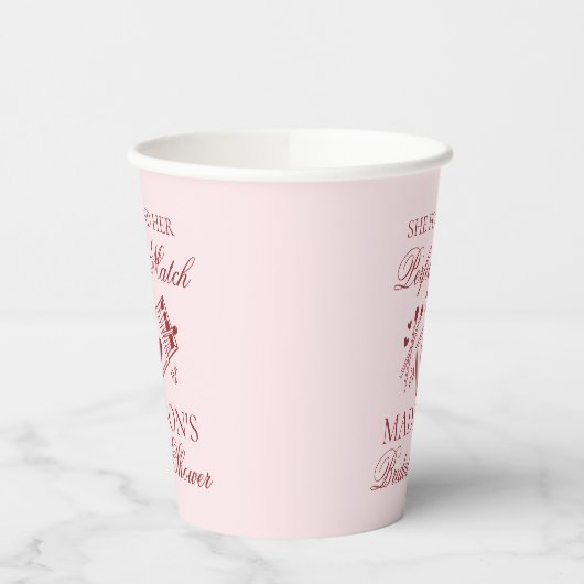 Perfect Match Matchbox Bridal Shower Pappbecher (Links)