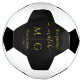 Perfect Match Monogrammed Couple Name Black Fußball (Gedreht)
