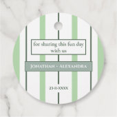 Perfect Match Pickleball Couple Shower Thank You Geschenkanhänger (Rückseite)