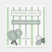 Perfect Match Pickleball Couples Bridal Shower Serviette (Vorderseite)