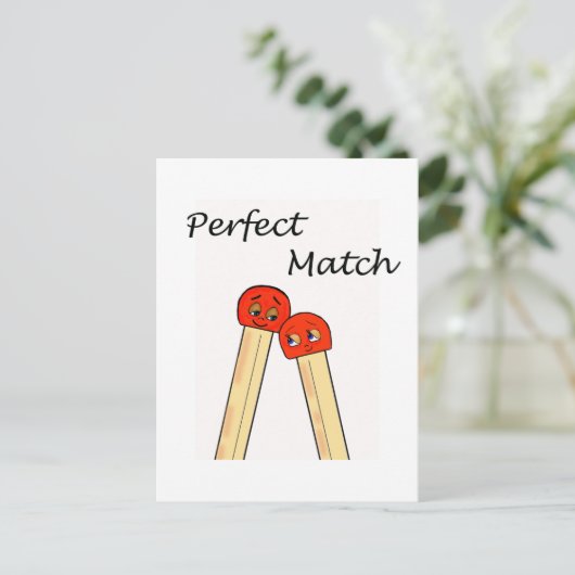 Perfect Match Postkarte (Stehend Vorderseite)