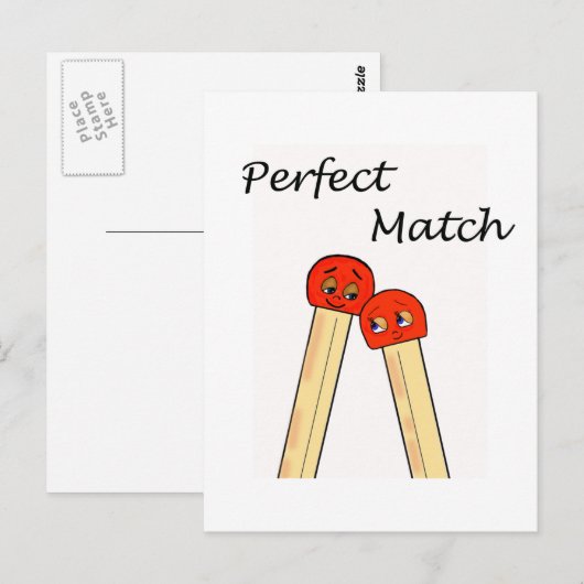 Perfect Match Postkarte (Vorne/Hinten)