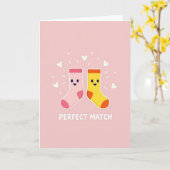 Perfect Match Socks Friend Card Karte (Gelbe Blume)