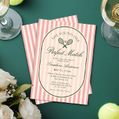 Perfect Match Tennis Bridal Shower Einladung