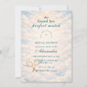 Perfect Match Tennis Bridal Shower Einladung (Vorderseite)