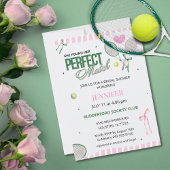 Perfect Match Tennis Bridal Shower Invitation  Einladung