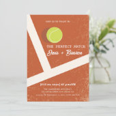 Perfect Match | Tennis Country Club Einladung (Stehend Vorderseite)