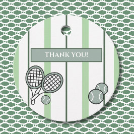 Perfect Match Tennis Couple Shower Thank You Geschenkanhänger