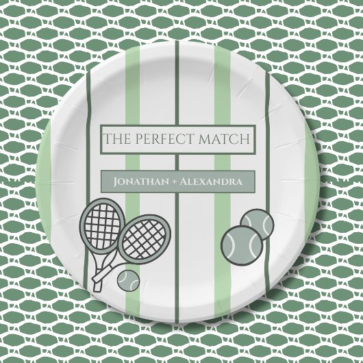 Perfect Match Tennis Couples Bridal Shower Pappteller